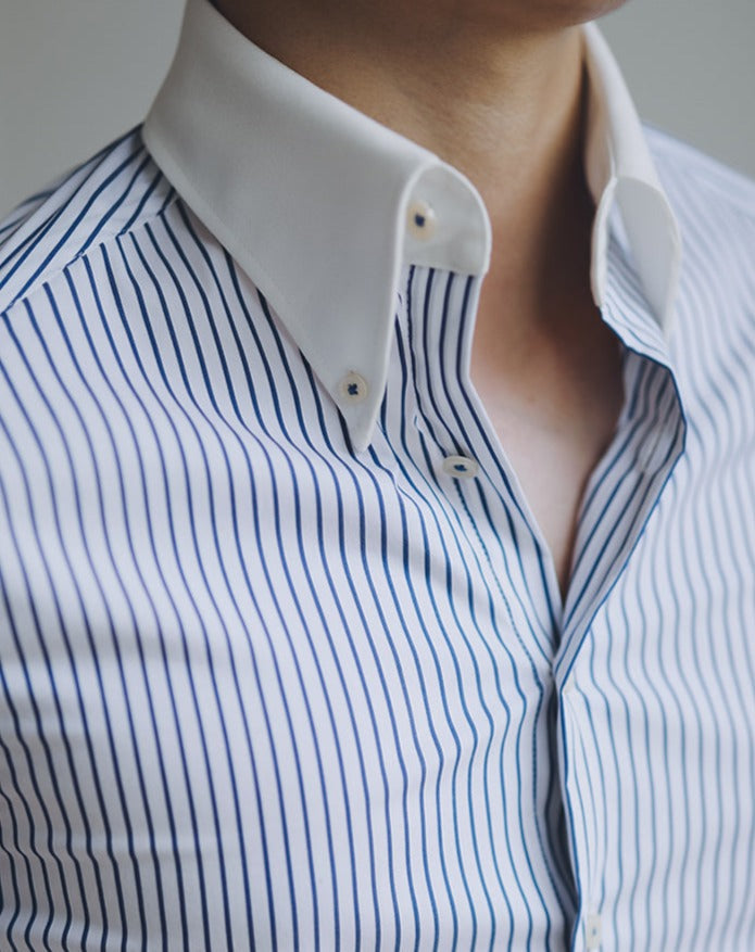 Business Slim Fit gestreiftes Hemd