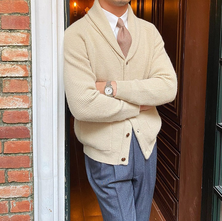 Bond Street Strickjacke mit Schalkragen