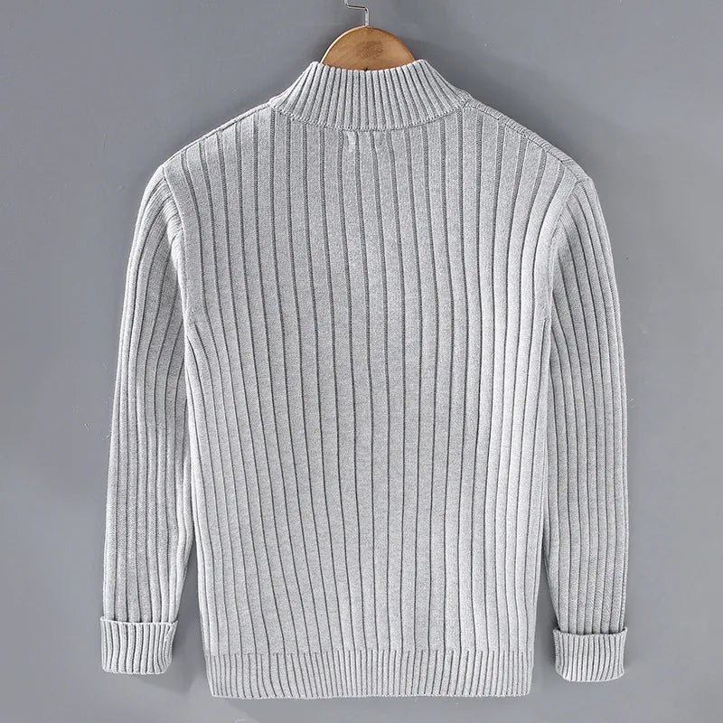 Veste en tricot Thorne (Cardigan zippé côtelé)