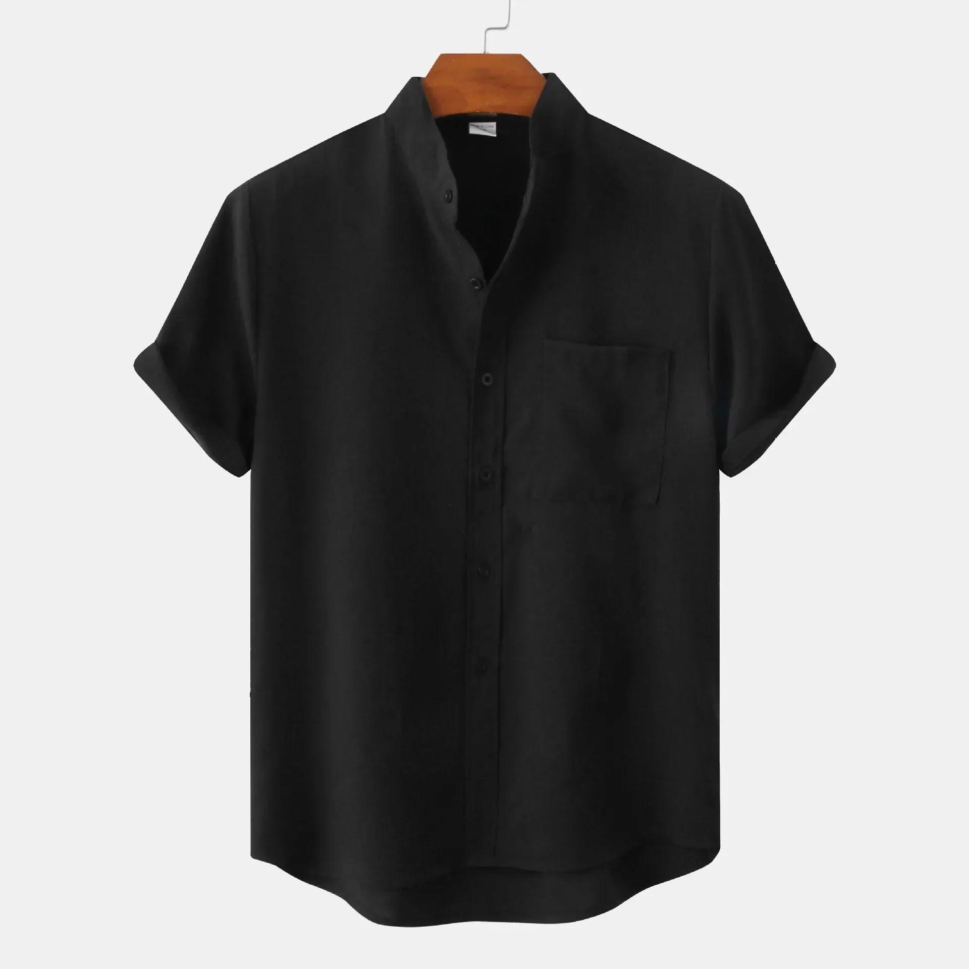 Chemise en lin pour homme style décontracté