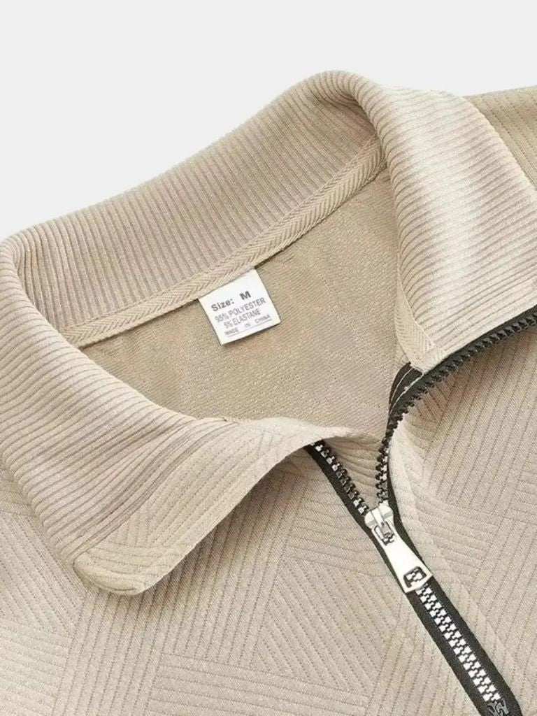 Pull-over essentiel Henley à fermeture éclair quart - Fayymont Co