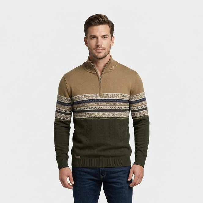 Half Zip Knit Pullover Sweater - Fayymont Co