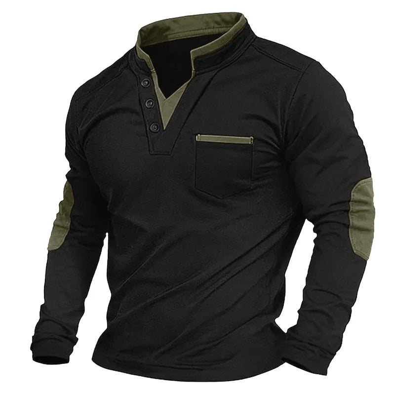 Men’s V-Neck Sweater – Classic Long Sleeve Knit