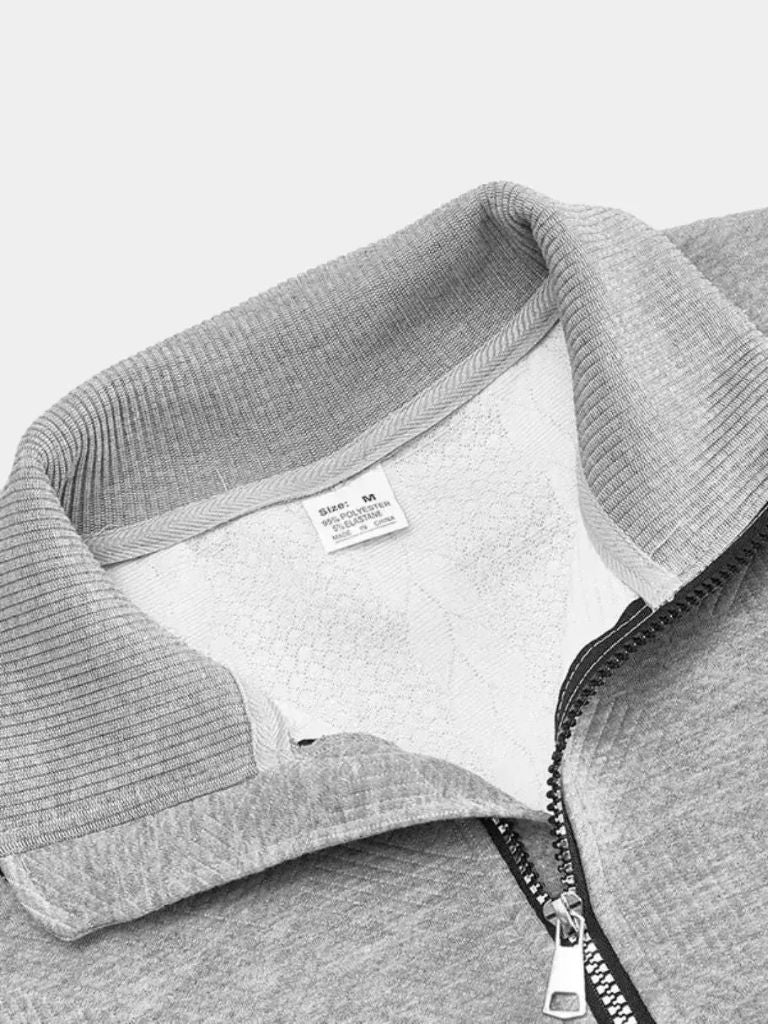 Pull-over essentiel Henley à fermeture éclair quart - Fayymont Co