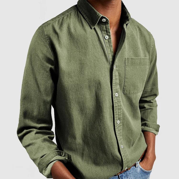 Chemise décontractée pour homme en coton