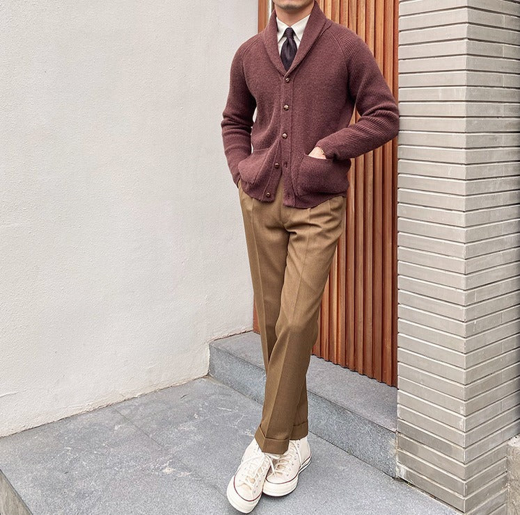 Bond Street Strickjacke mit Schalkragen