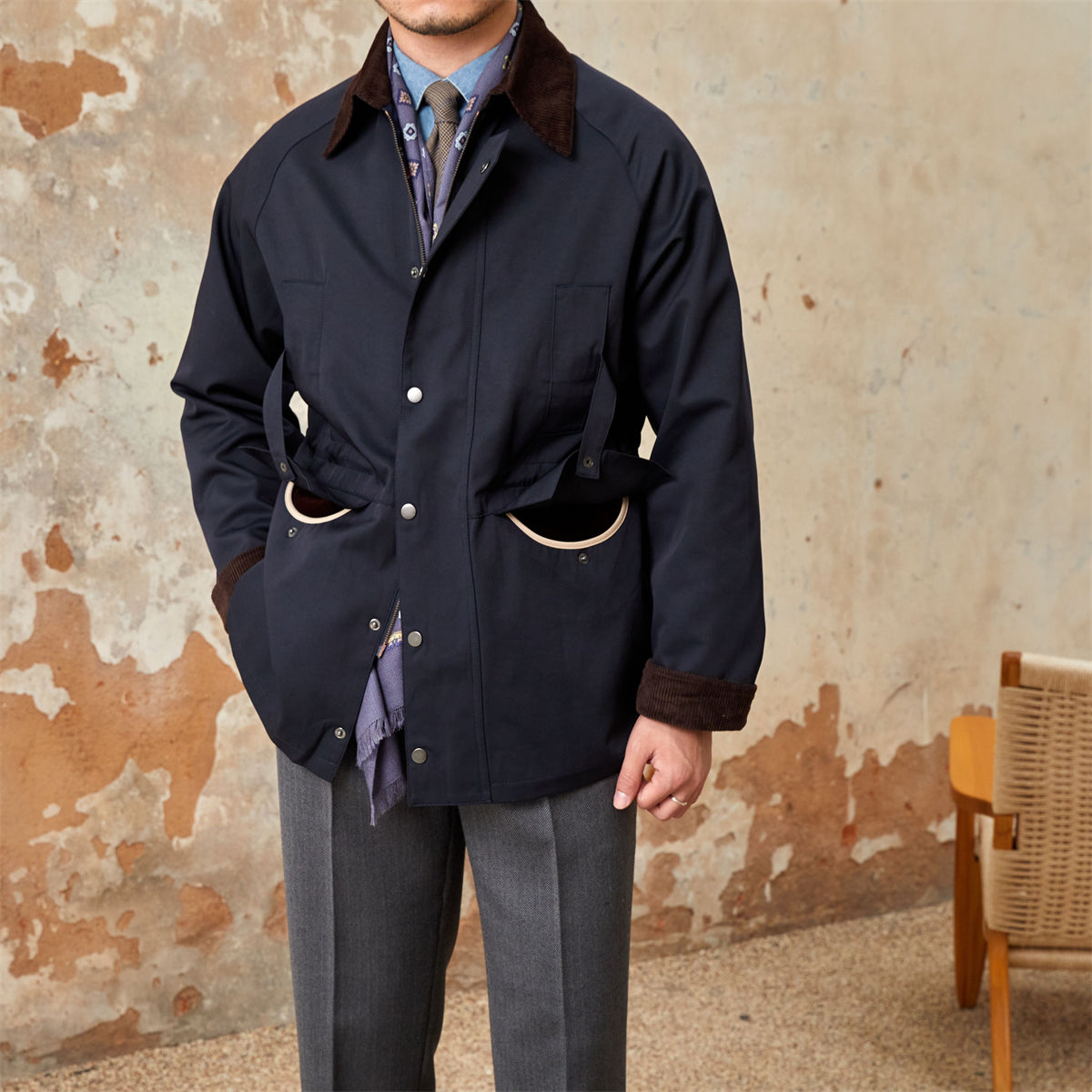Veste en velours côtelé imperméable mélangé coton Richmond