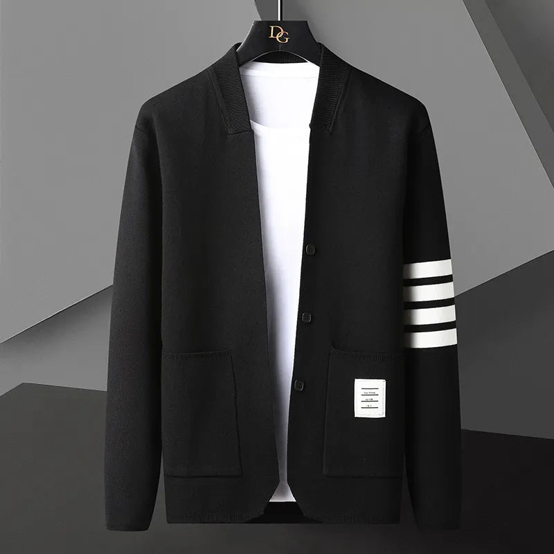 Heritage Wolle Streifen Cardigan