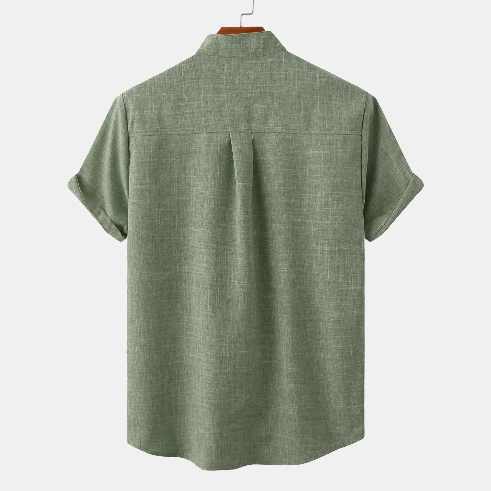 Chemise en lin pour homme style décontracté