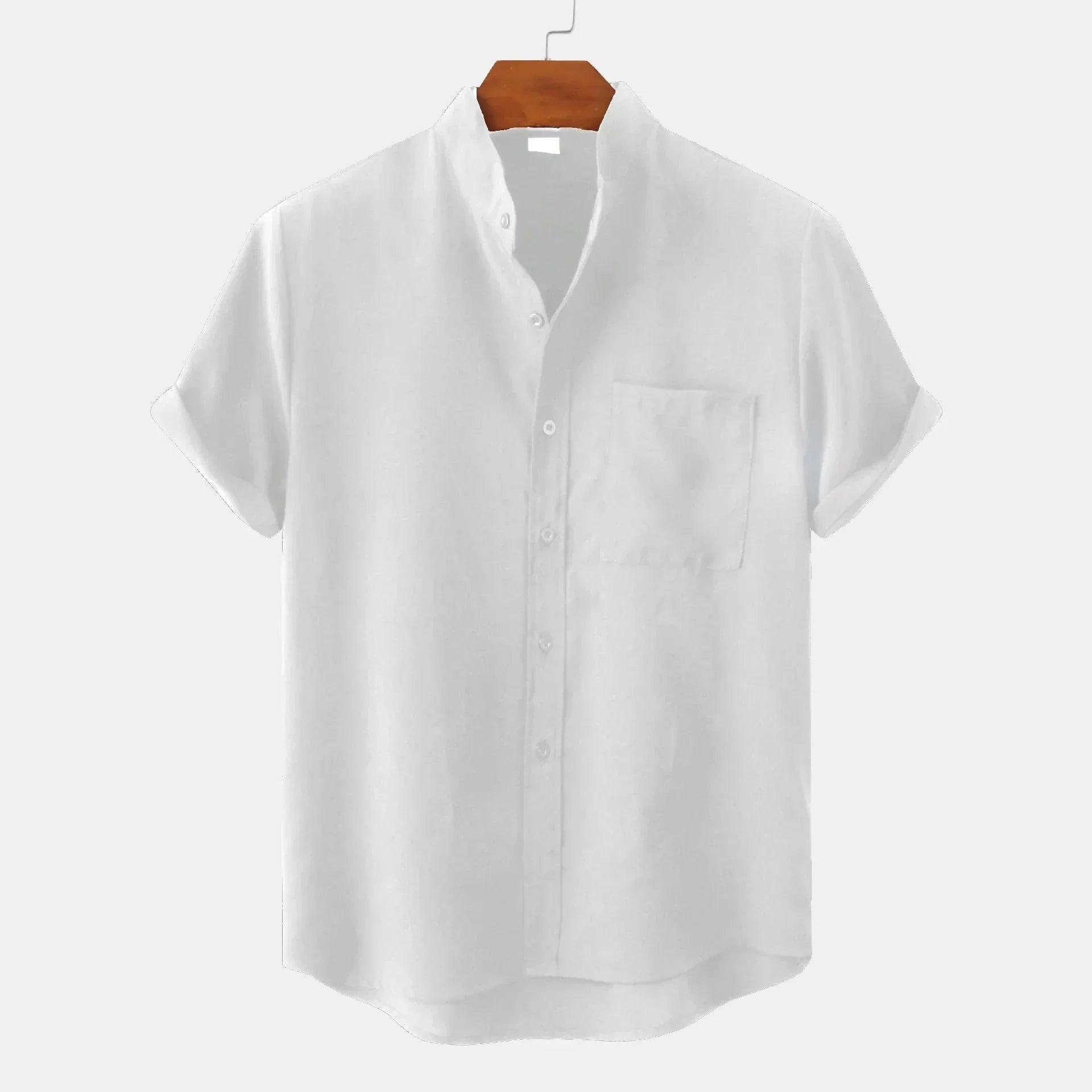 Chemise en lin pour homme style décontracté