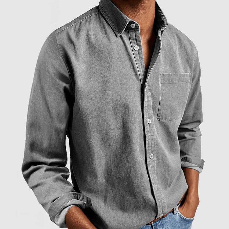 Chemise décontractée pour homme en coton