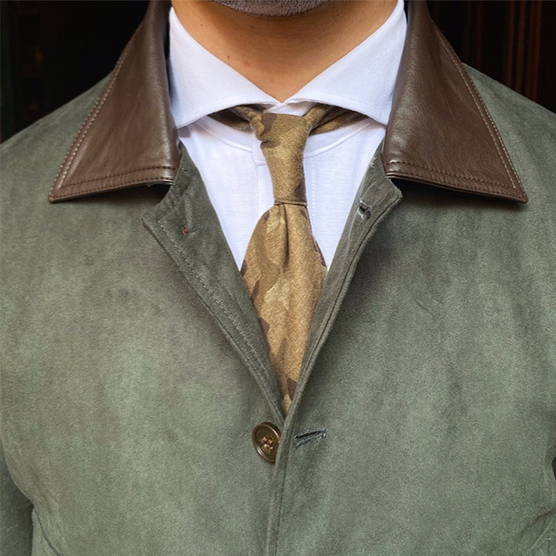 Veste vintage en daim à boutons