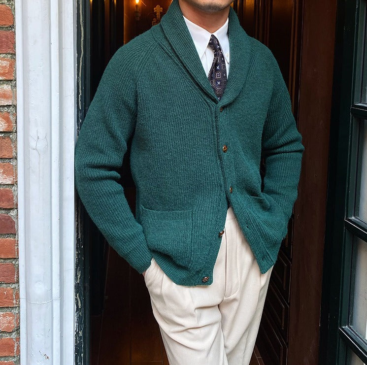 Bond Street Strickjacke mit Schalkragen