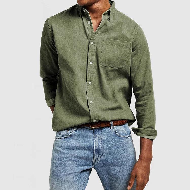 Chemise décontractée pour homme en coton