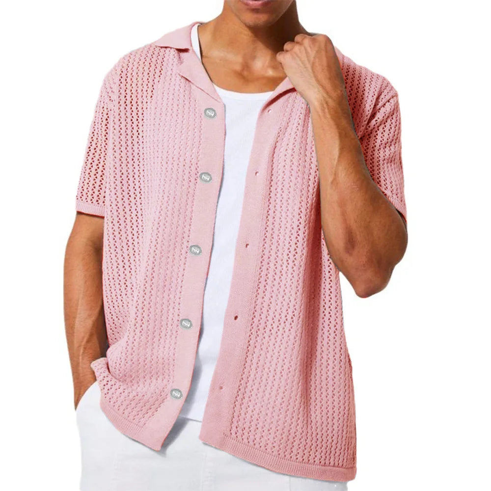Chemise Devon en maille à manches courtes
