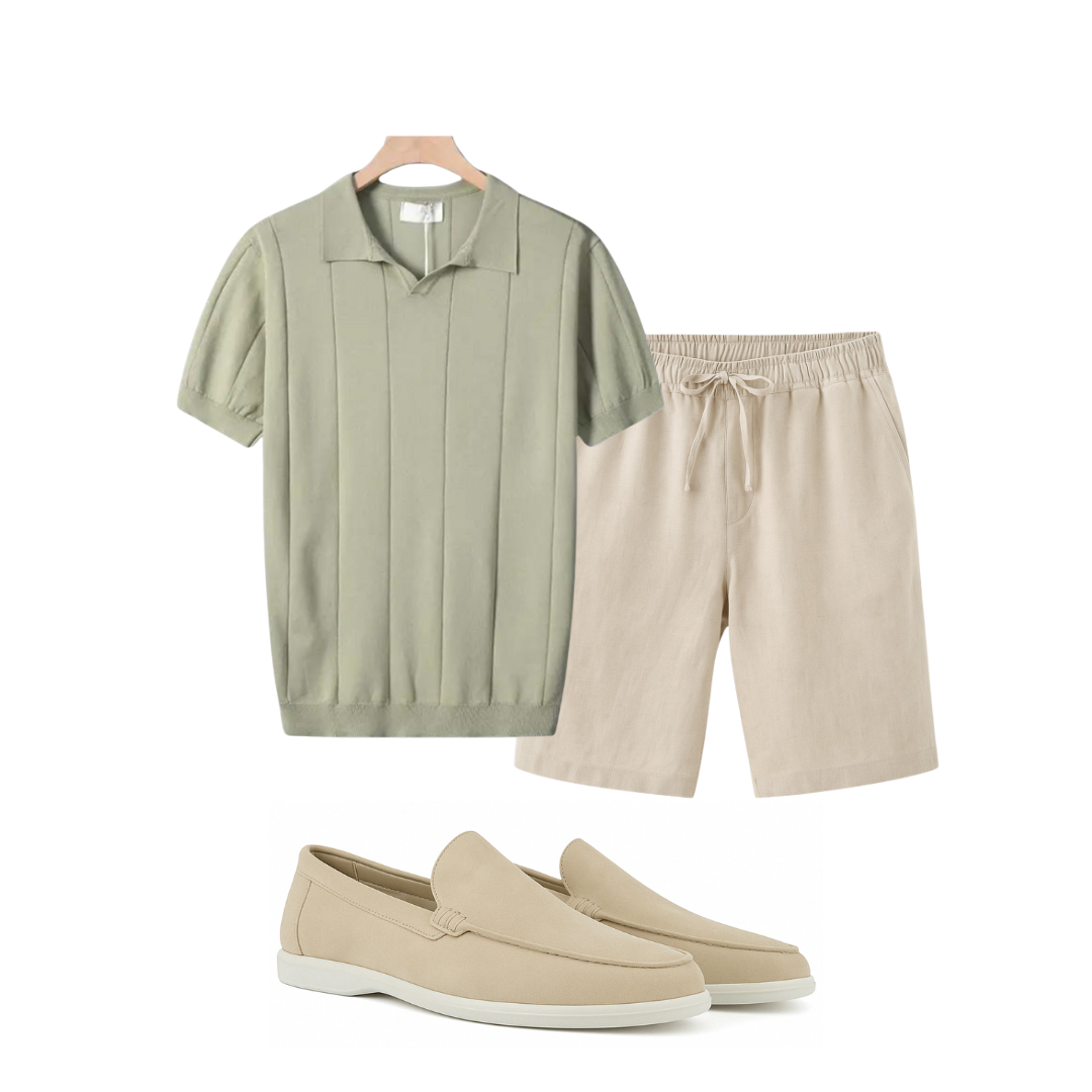 Ensemble Capri Daybreak – Ensemble 3 pièces en lin et suède