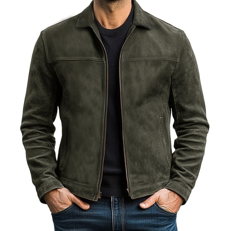 Men's Classic Fashion Zipper Leather Jacket