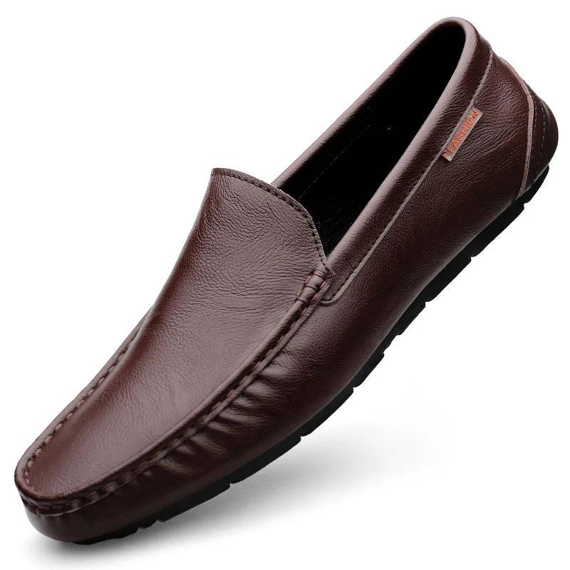 Mocassins en cuir italien pour hommes Vittorio | Mocassins de luxe à enfiler