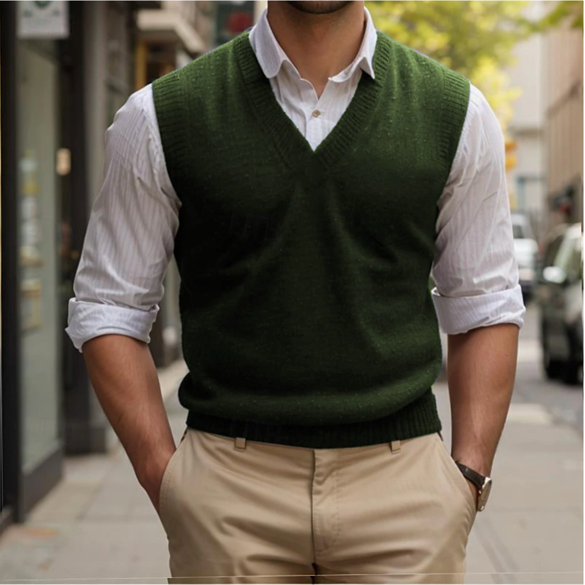 Oxfordshire tricot sans manches