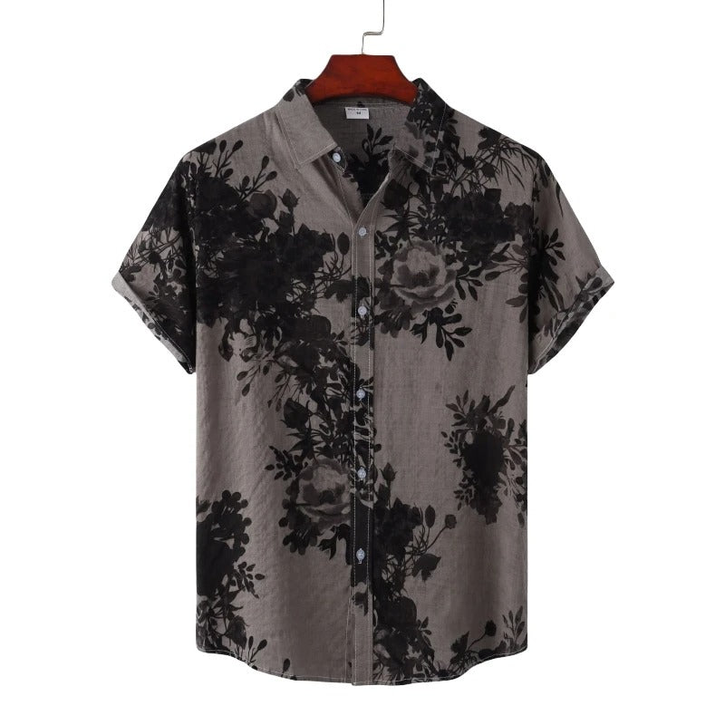 Chemise imprimée en lin Portofino