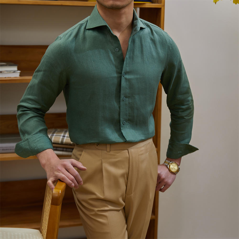 Chemise Monaco en lin à manches longues