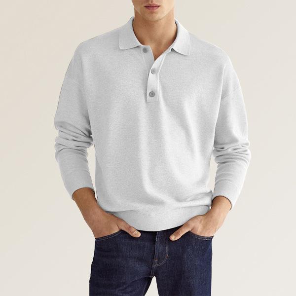 Loxley | Herren Polohemd – Langarm Strick Baumwollmischung