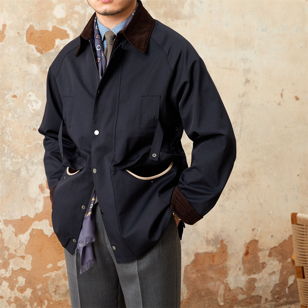 Veste en velours côtelé imperméable mélangé coton Richmond