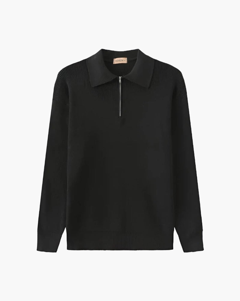 Pull Cesare à fermeture éclair quart