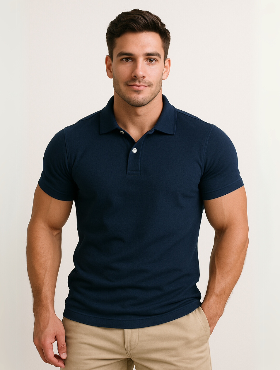 Polo bleu marine pour hommes – style intemporel Old Money