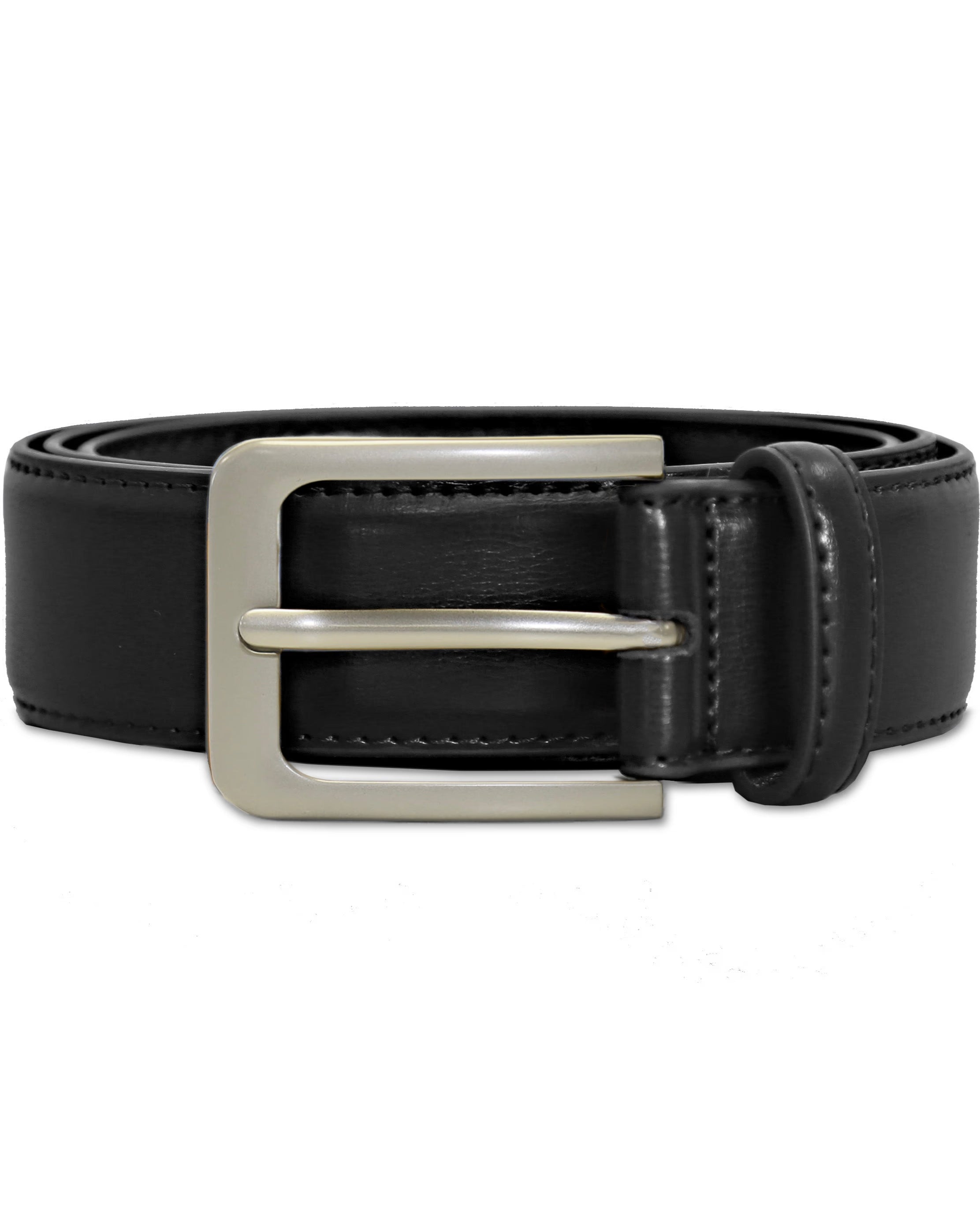 Ceinture en cuir pleine fleur - Noir