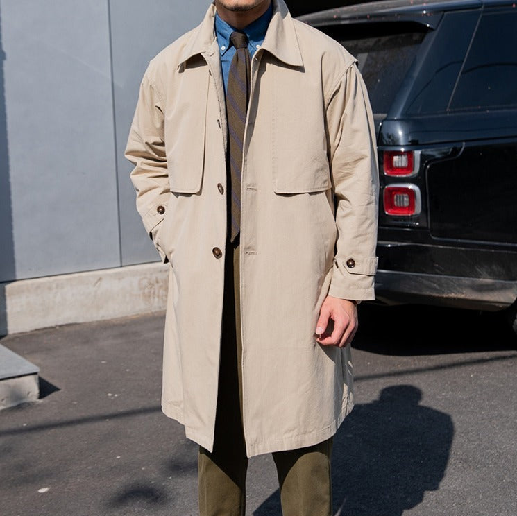 Manteau trench en coton bourbon vintage