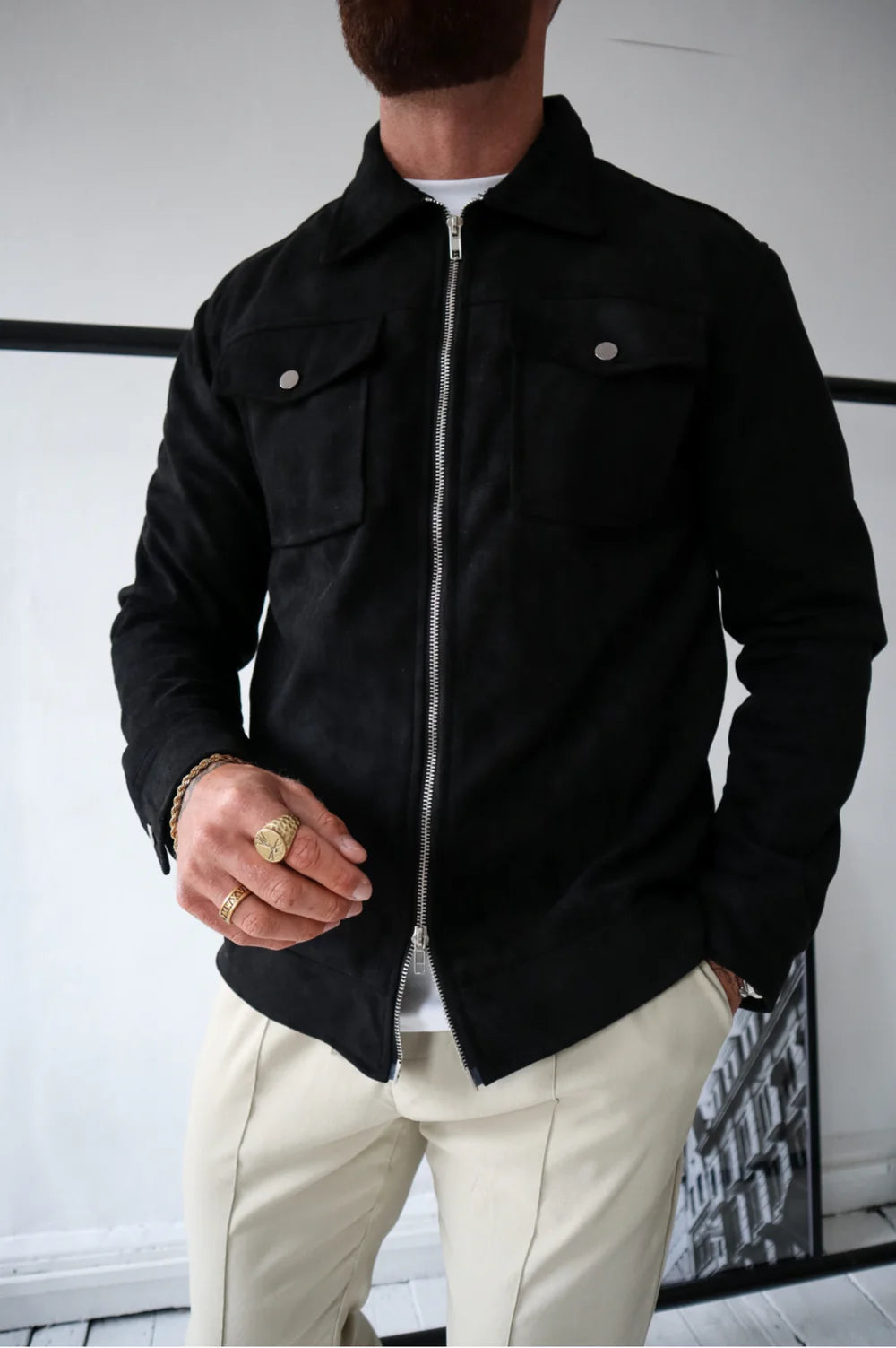 Veste en daim Ascot