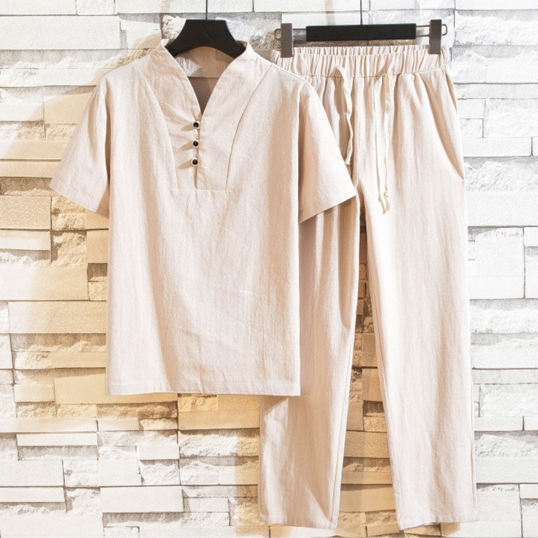 Ensemble Weekender en lin — Chemise & Pantalon