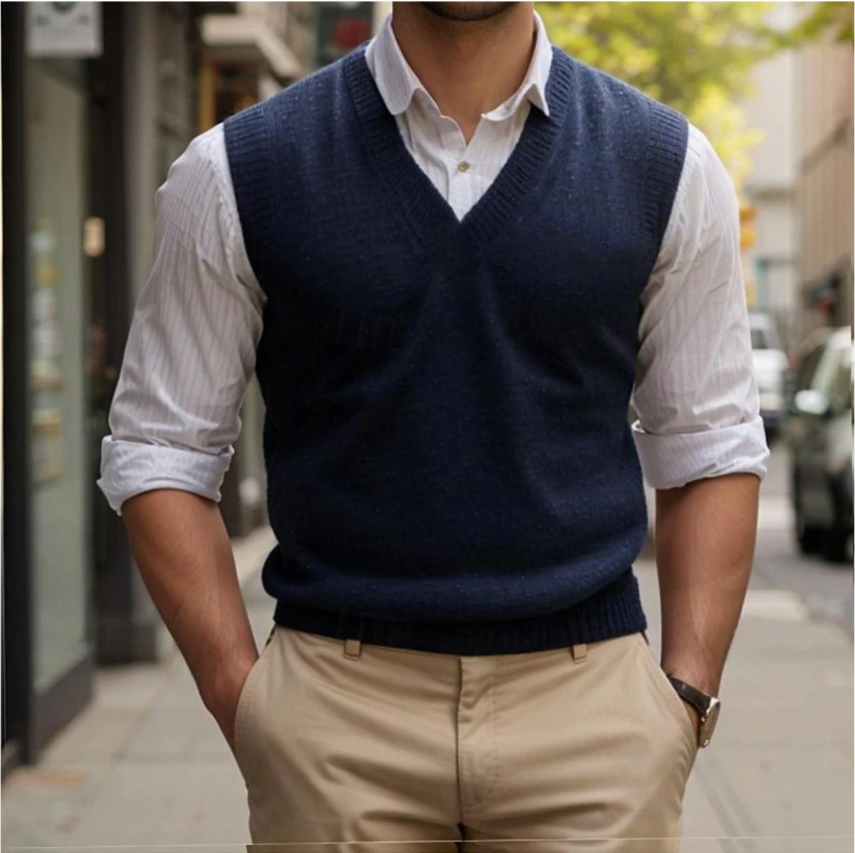 Oxfordshire tricot sans manches