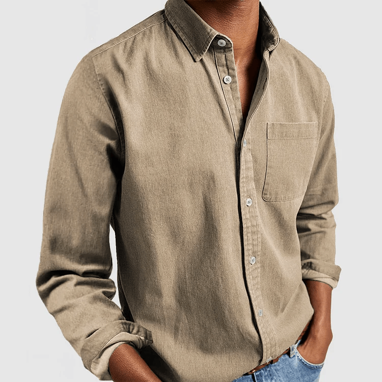 Chemise décontractée pour homme en coton