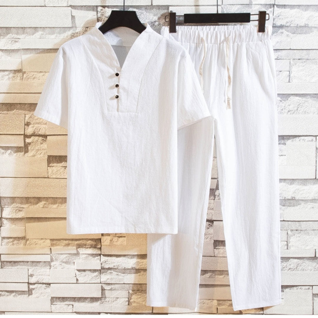 Ensemble Weekender en lin — Chemise & Pantalon