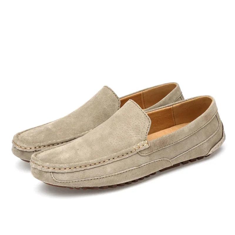 Valdrin Luxe mocassins en daim | Mocassins faits main pour hommes à enfiler
