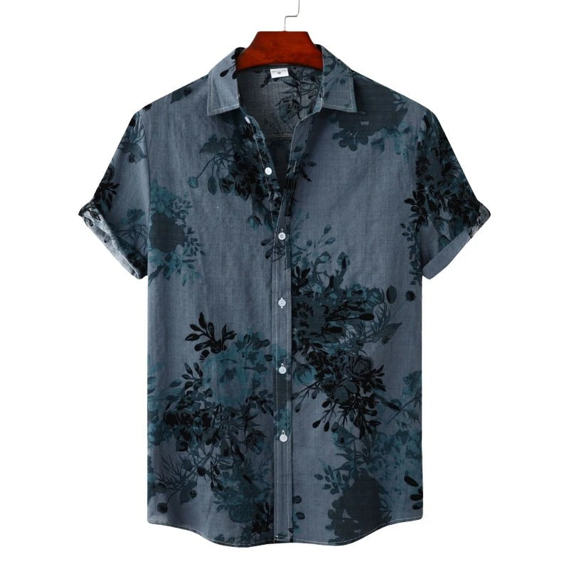 Chemise imprimée en lin Portofino