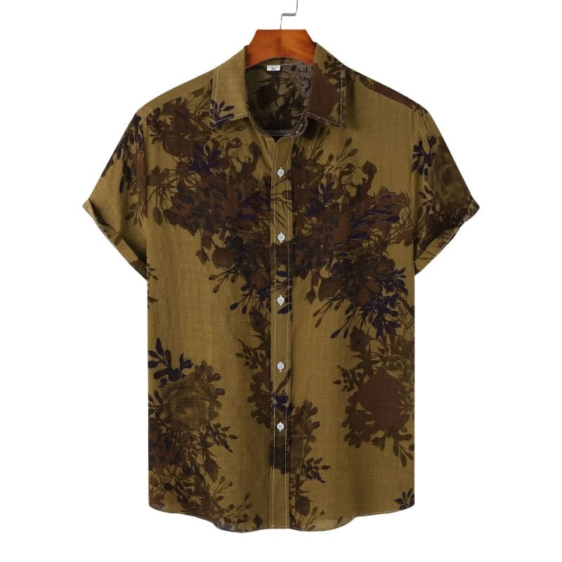 Chemise imprimée en lin Portofino