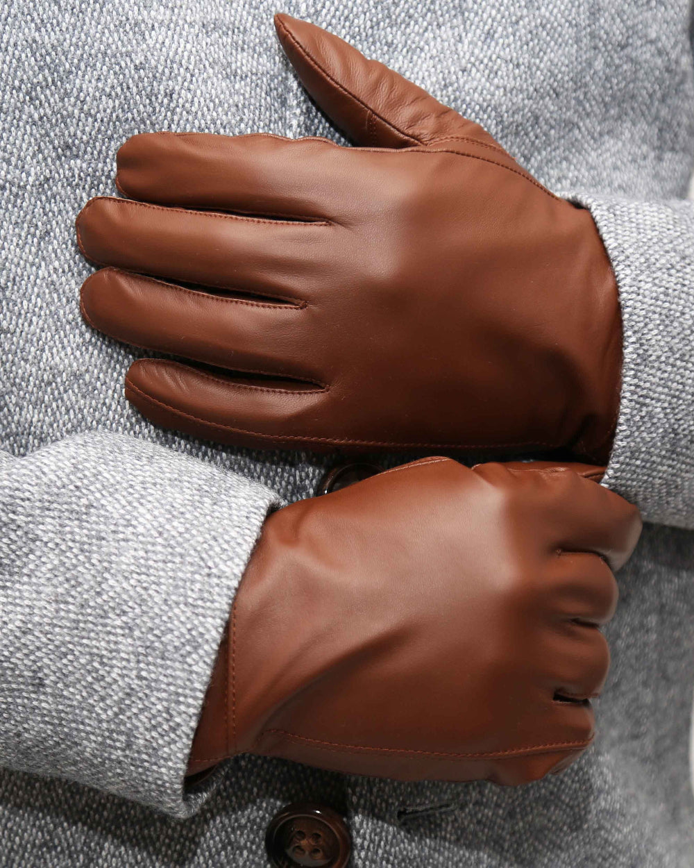 Gants en cuir - Marron clair