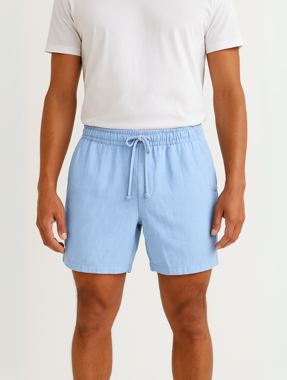 Short en lin Ascott – Bleu