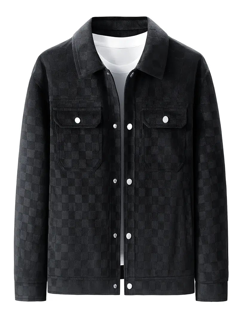 Veste en daim à carreaux Mavrick