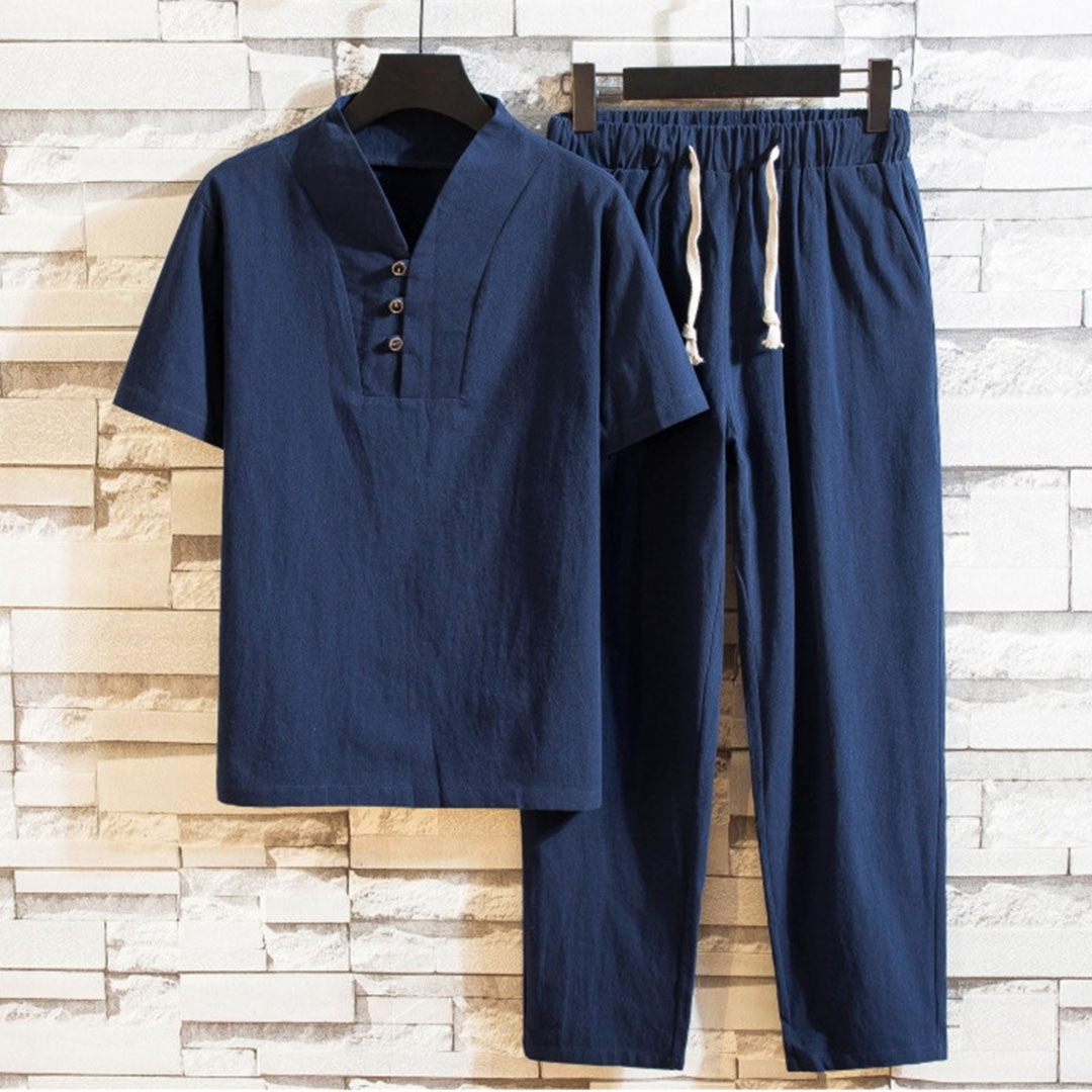 Ensemble Weekender en lin — Chemise & Pantalon