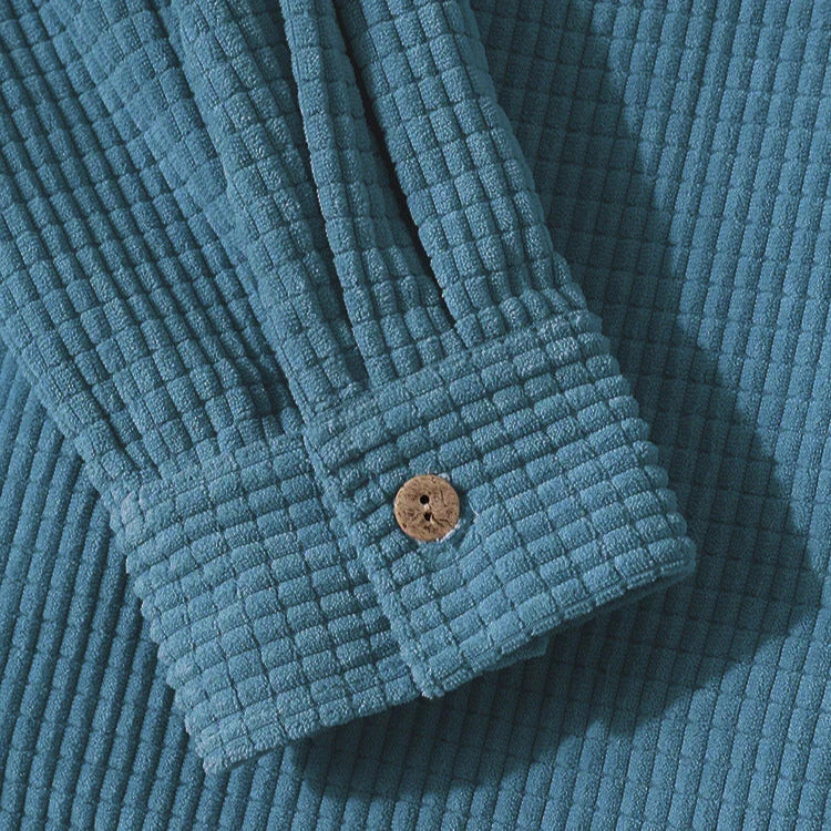 Hooded Corduroy ButtonUp Overshirt