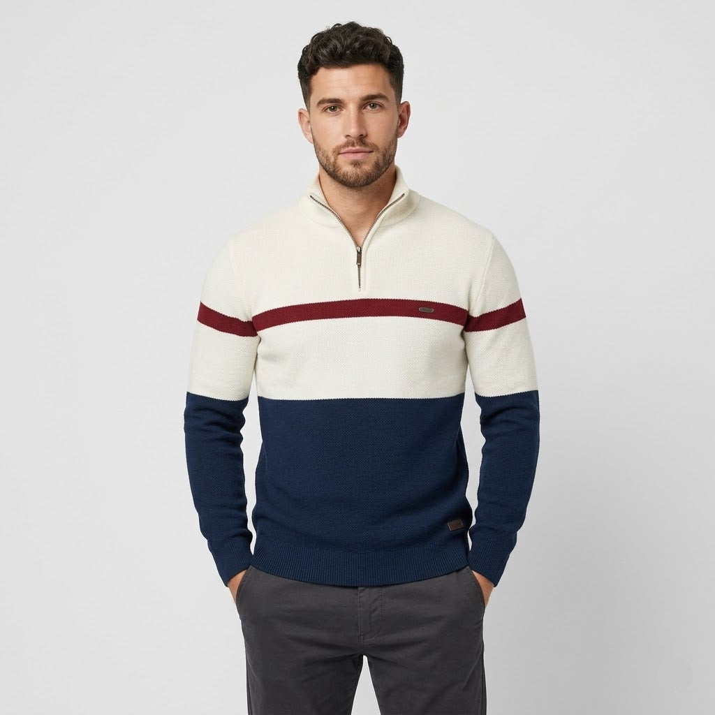 Pullover mit Viertel-Reißverschluss