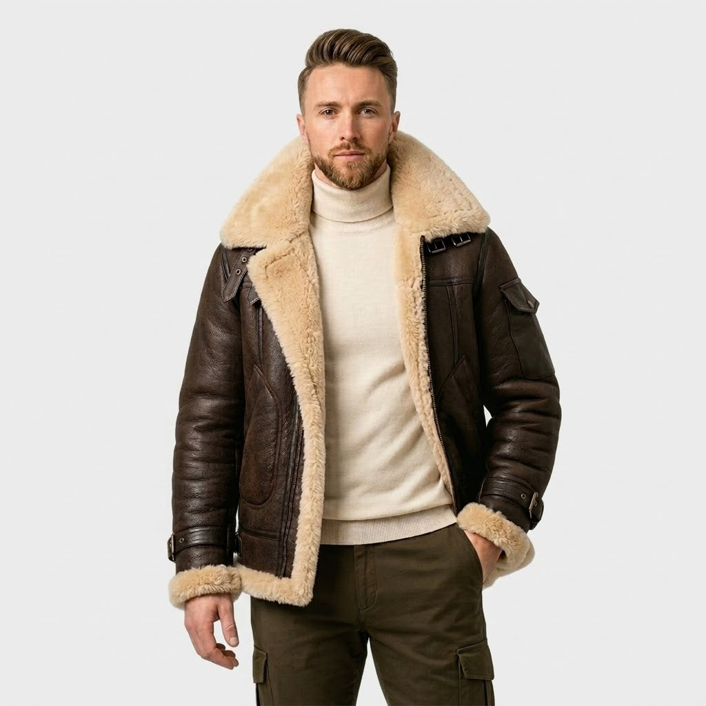 Robert | Men's Shearling Aviator Jacket