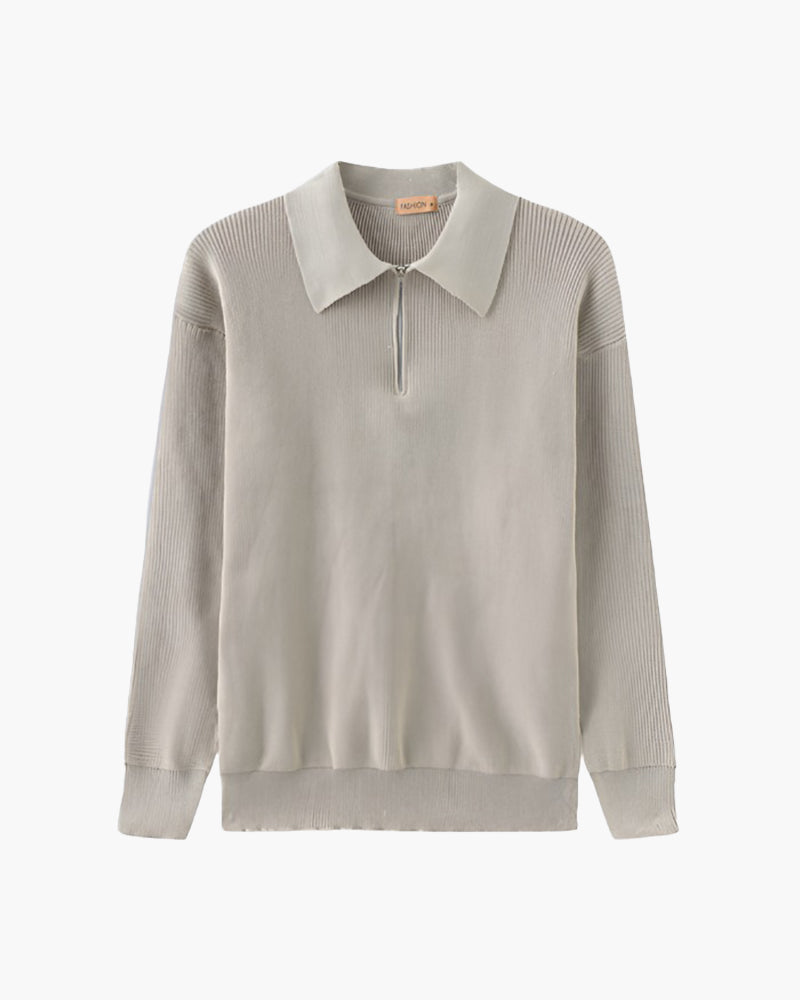 Pull Cesare à fermeture éclair quart