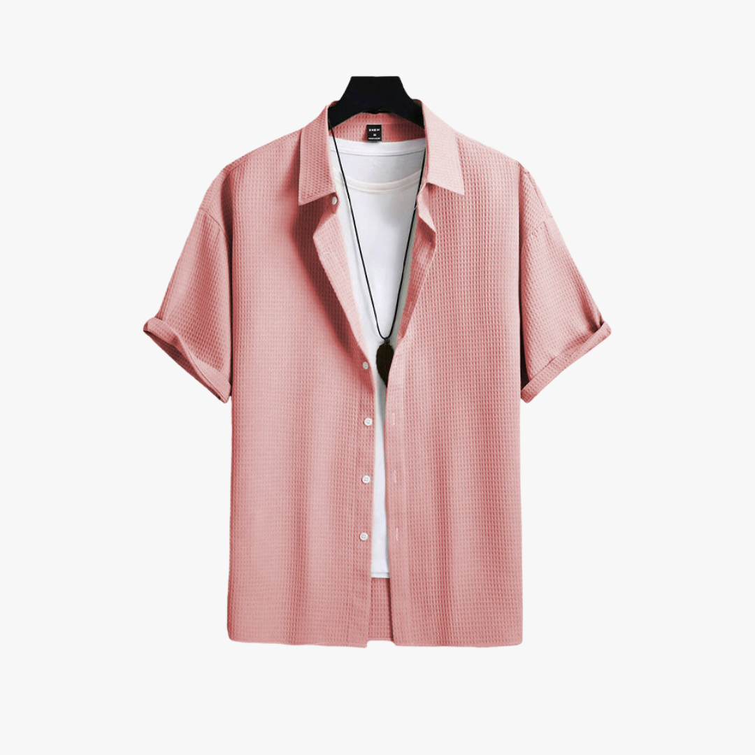 Polo en maille gaufrée