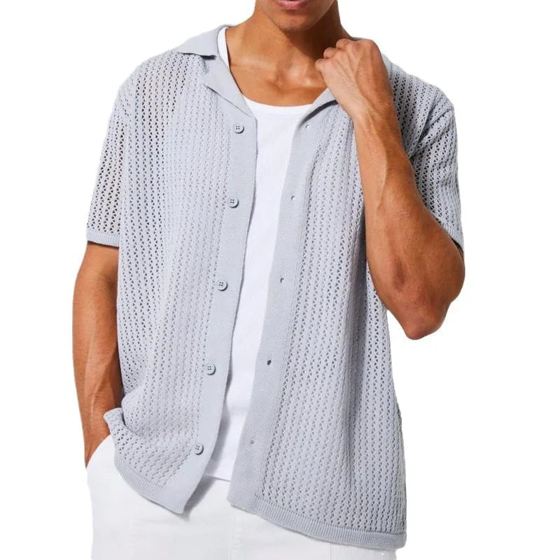 Chemise Devon en maille à manches courtes