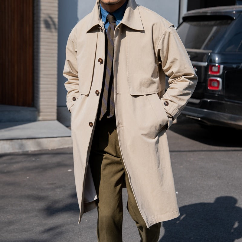 Manteau trench en coton bourbon vintage